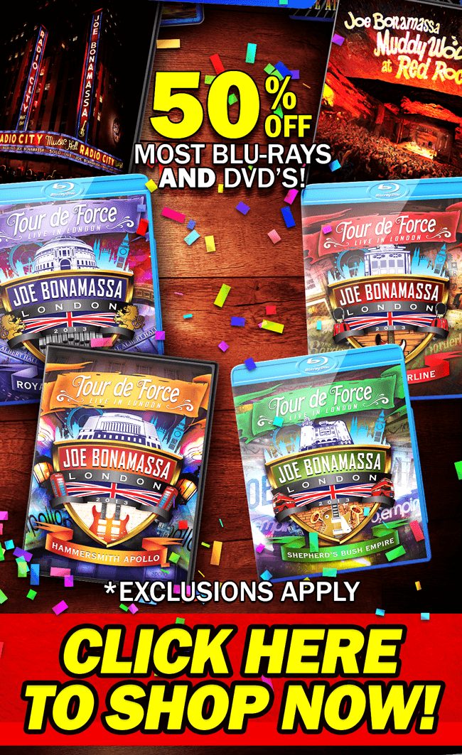 The latest Bonamassa products and sales new for you this week!